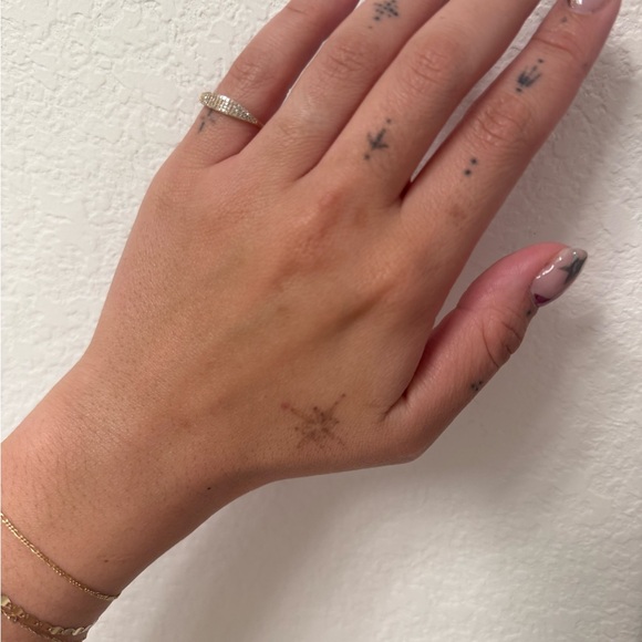 Mejuri Pave Diamond Slim Signet Ring - Picture 2 of 4